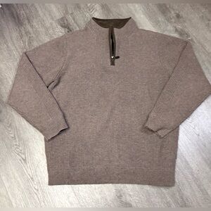 LL Bean Waterfowl Windstopper Sweater Mens Large Tall 100% Merino Lambs' Wool